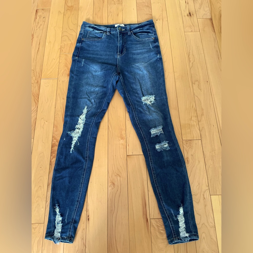 BP. Ripped High Waist Skinny Jeans